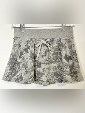 Anthropologie Daily Practice Flared Refresh Skort. Gray Bear Print. Size XXS